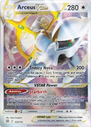 Arceus VSTAR (Metal Card) (123/172) [Miscellaneous Cards & Products] Holofoil - Promo