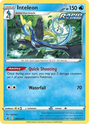 Inteleon (SWSH279/307) [SWSH Sword & Shield Promo Cards] Holofoil - Promo
