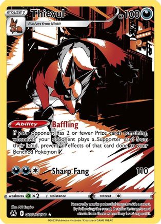 Thievul GG17/GG70  - Holofoil Crown Zenith Galarian Gallery - Ultra Rare