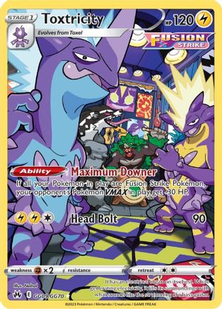 Toxtricity GG09/GG70  - Holofoil Crown Zenith Galarian Gallery - Ultra Rare