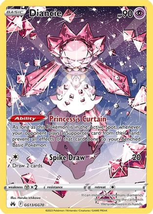 Diancie GG13/GG70  - Holofoil Crown Zenith Galarian Gallery - Ultra Rare