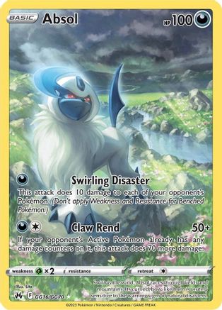 Absol GG16/GG70  - Holofoil Crown Zenith Galarian Gallery - Ultra Rare