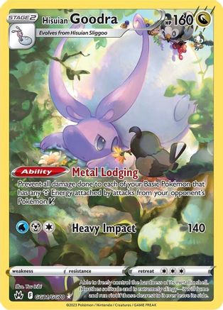 Hisuian Goodra GG21/GG70  - Holofoil Crown Zenith Galarian Gallery - Ultra Rare