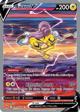 Raikou V GG41/GG70  - Holofoil Crown Zenith Galarian Gallery - Ultra Rare