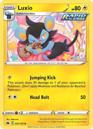 Luxio (41) (41) 041/159  - Reverse Holofoil Crown Zenith - Uncommon