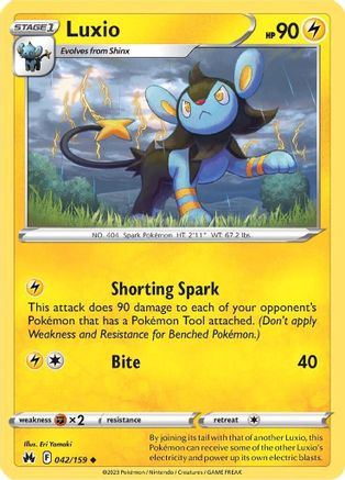 Luxio (42) (42) 042/159  - Reverse Holofoil Crown Zenith - Uncommon