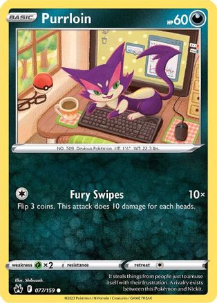 Purrloin 077/159  Crown Zenith - Common
