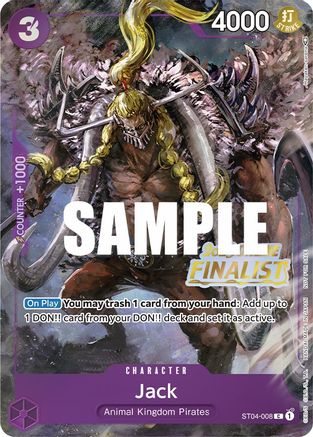 Jack (Online Regional 2023) [Finalist] (ST04-008) - One Piece Promotion Cards Foil