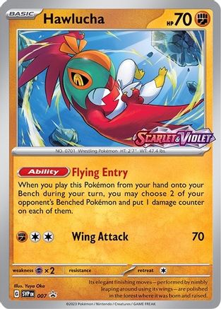 Hawlucha (Prerelease) (007) [SV Scarlet & Violet Promo Cards] Holofoil - Promo