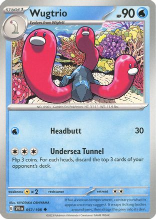 Wugtrio 057/198  SV01 Scarlet & Violet Base Set - Uncommon