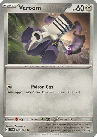 Varoom 140/198  SV01 Scarlet & Violet Base Set - Common
