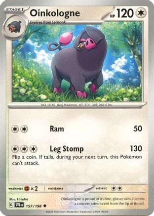 Oinkologne 157/198  - Reverse Holofoil SV01 Scarlet & Violet Base Set - Uncommon