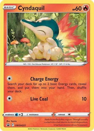 Cyndaquil (Cosmos Holo) (SWSH221) [SWSH Sword & Shield Promo Cards] Holofoil - Promo