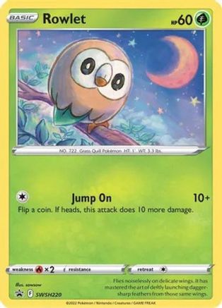 Rowlet (Cosmos Holo) (SWSH220) [Miscellaneous Cards & Products] Holofoil - Promo