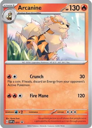 Arcanine (011) [SV Scarlet & Violet Promo Cards] Holofoil - Promo