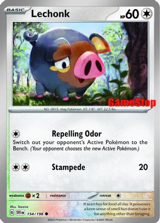 Lechonk (GameStop Promo) (154/198) [Miscellaneous Cards & Products] Reverse Holofoil - Promo