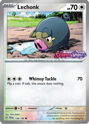 Lechonk (Best Buy Exclusive) (156/198) [Miscellaneous Cards & Products] Reverse Holofoil - Common