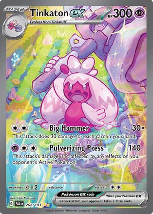 Tinkaton ex 262/193  - Holofoil SV02 Paldea Evolved - Special Illustration Rare