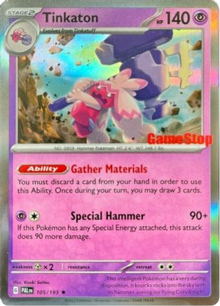 Tinkaton (GameStop Exclusive) (105/193) [Miscellaneous Cards & Products] Holofoil - Promo