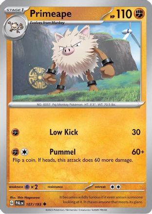 Primeape (Cosmos Holo) (107/193) [Miscellaneous Cards & Products] Holofoil - Uncommon