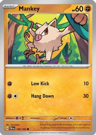 Mankey (Cosmos Holo) 106/193  - Holofoil Miscellaneous Cards & Products - Common
