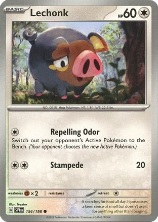 Lechonk - 154/198 (Holo)/198  - Holofoil Deck Exclusives - Promo