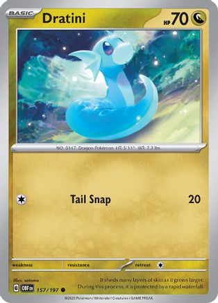 Dratini 157/197  SV03 Obsidian Flames - Common