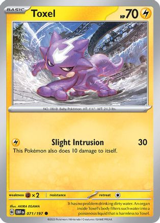 Toxel 071/197  - Reverse Holofoil SV03 Obsidian Flames - Common