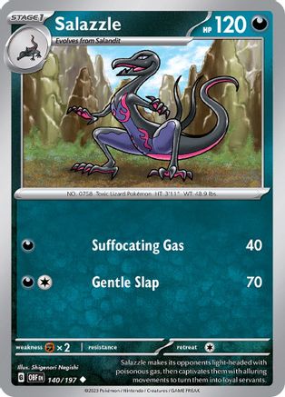 Salazzle 140/197  SV03 Obsidian Flames - Uncommon