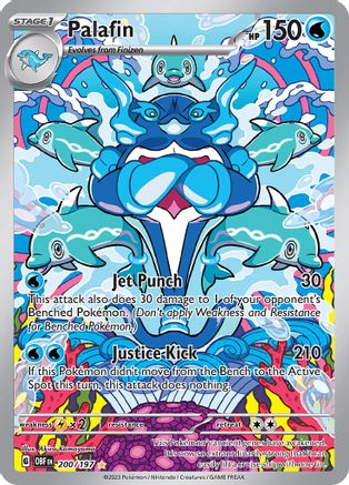 Palafin 200/197  - Holofoil SV03 Obsidian Flames - Illustration Rare