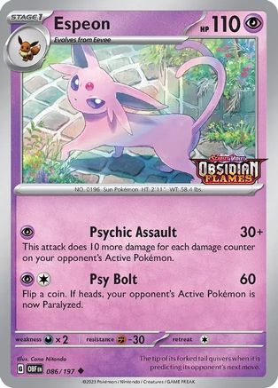 Espeon (Best Buy Exclusive) (086) [Miscellaneous Cards & Products] Holofoil - Promo