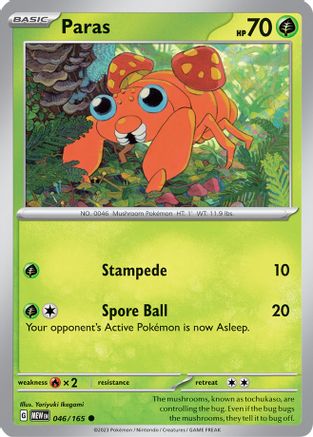 Paras 046  - Reverse Holofoil SV Scarlet & Violet 151 - Common