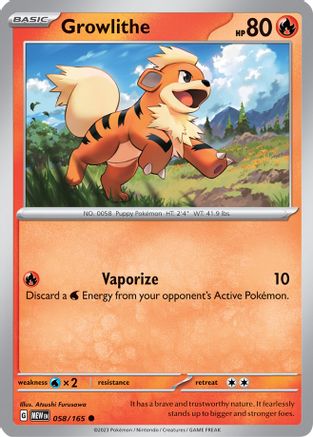 Growlithe (058) [SV Scarlet & Violet 151] Reverse Holofoil - Common