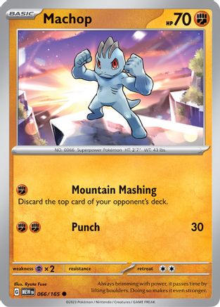 Machop 066  - Reverse Holofoil SV Scarlet & Violet 151 - Common