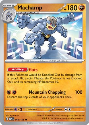Machamp 068  - Reverse Holofoil SV Scarlet & Violet 151 - Rare