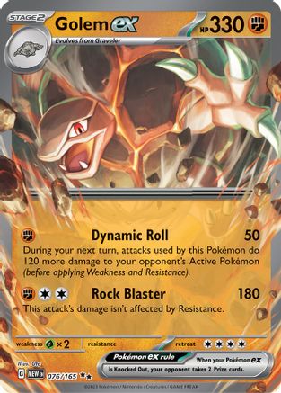 Golem ex (076/165) [SV Scarlet & Violet 151] Holofoil - Double Rare