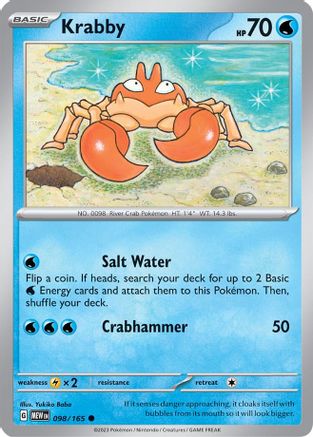 Krabby (098) [SV Scarlet & Violet 151] Reverse Holofoil - Common
