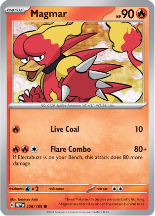 Magmar 126  - Reverse Holofoil SV Scarlet & Violet 151 - Common