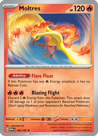 Moltres 146  - Holofoil SV Scarlet & Violet 151 - Rare