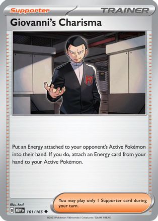 Giovanni's Charisma (161/165) [SV Scarlet & Violet 151] Reverse Holofoil - Uncommon