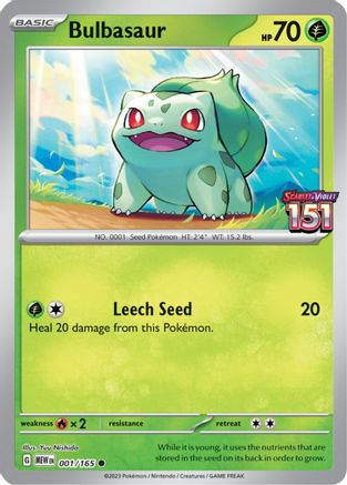 Bulbasaur (Best Buy Exclusive) (001/165) [Miscellaneous Cards & Products] Reverse Holofoil - Promo