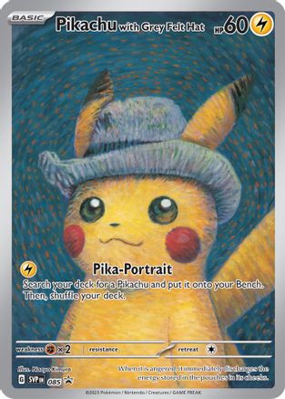 Pikachu with Grey Felt Hat (085) [SV Scarlet & Violet Promo Cards] Normal - Promo
