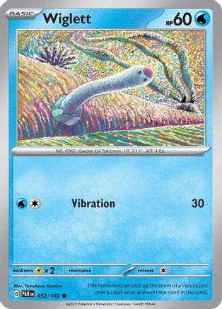 Wiglett 052/182  - Reverse Holofoil SV04 Paradox Rift - Common