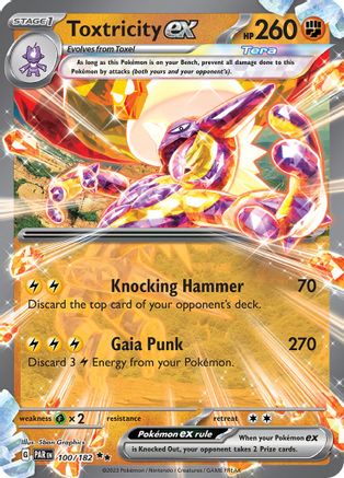Toxtricity ex 100/182  - Holofoil SV04 Paradox Rift - Double Rare