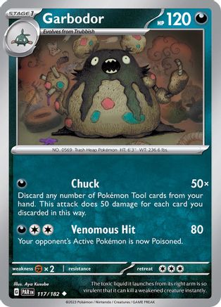 Garbodor 117/182  SV04 Paradox Rift - Uncommon