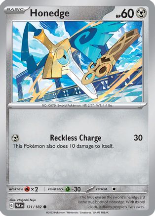 Honedge 131/182  - Reverse Holofoil SV04 Paradox Rift - Common