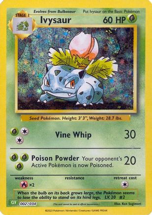 Ivysaur (002) [Trading Card Game Classic] Holofoil - Classic Collection