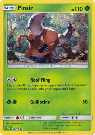Pinsir (007) [Trading Card Game Classic] Holofoil - Classic Collection