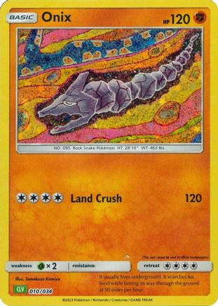 Onix (010) [Trading Card Game Classic] Holofoil - Classic Collection