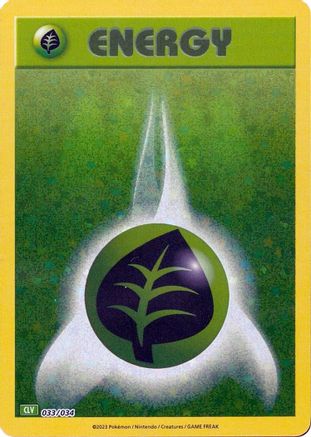 Basic Grass Energy (033) [Trading Card Game Classic] Holofoil - Classic Collection